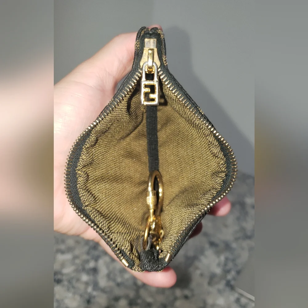 Fendi Zucca Monogram Vintage Card Key Coin Pouch Keychain - Picture 6 of 8